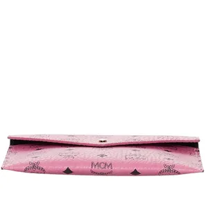 MCM Visetos Leather Clutch Bag in Pink New with Tag thumbnail 3