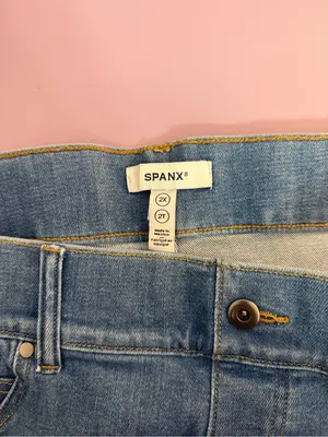 Spanx Pull on Crop Wide Leg Jeans thumbnail 4