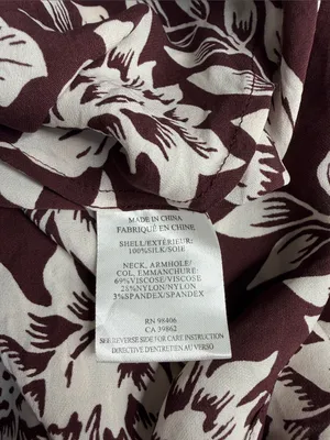 Flawed Theory 100% silk floral dress‎ lightweight dress v neck button sleeveless thumbnail 14