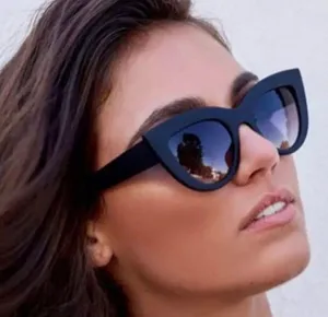 Adewu Matte Black Cat Eye Sunnies thumbnail 1