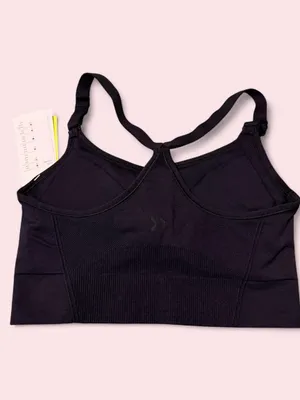 all in motion Black Racerback Seamless Sports Bra thumbnail 2