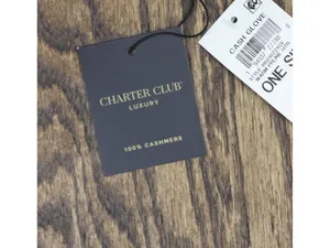 NWT Charter Club 100% Cashmere Fingerless Knit Gloves Praline Heather Brown thumbnail 5