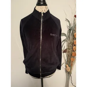 Bebe Track Jacket Activewear Outwear Zip Up Jacket Size XS VTG Y2K Medium Black‎ thumbnail 2