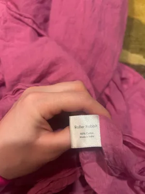 Roller Rabbit Clarissa Midi Dress Magenta Purple 100% Cotton Women’s Size Small thumbnail 5