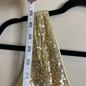 NWT Kate Kasin Gold Sequin V-Neck Formal Maxi Gown Dress Size XS US 2 thumbnail 6