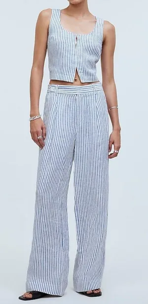 Madewell Striped Linen Pants thumbnail 1