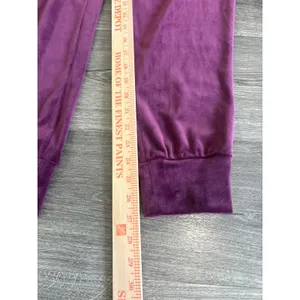 Cable & Gauge Studio Purple Velour Tracksuit Set Zip Hoodie Joggers Womens Med thumbnail 8