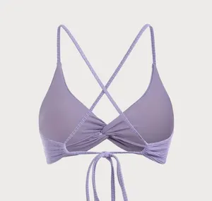 BERLOOK Purple Twist Backless Bikini TOP ONLY 45 thumbnail 7