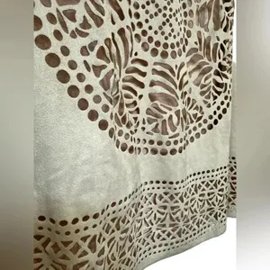 Liberty Garden beige laser cut pattern sleeveless top NWOT thumbnail 4
