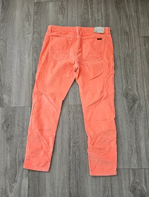 Joe’s Jeans The High Water Skinny Corduroy Pants - Neon Coral Orange - Size 31 thumbnail 2