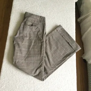 Gap Vintage Y2K Stretch Glen Plaid Flare Cuffed Trousers - Sz 6 thumbnail 2