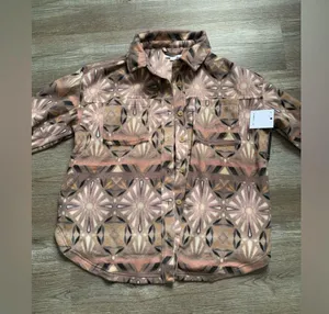 O’Neill Super Fleece Flannel Pattern Floral Multi Color Pink Purple Soft Size M thumbnail 2
