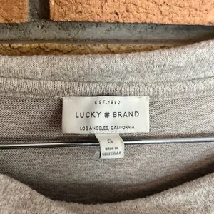 Lucky Brand Off the Shoulder Knit Sweater Beige Size Small thumbnail 5