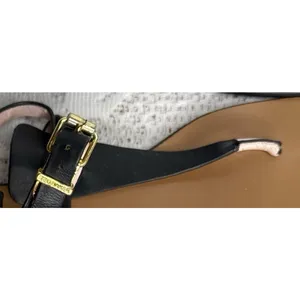 Ted Baker London black t-strap rubber jelly leather sandals sz 6.5 (37) thumbnail 4