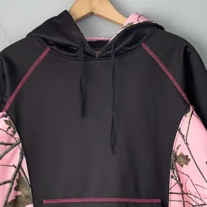 Trail Crest Sweatshirt Size Medium Hooded Pink Camouflage Fleece Lined Thermal thumbnail 2