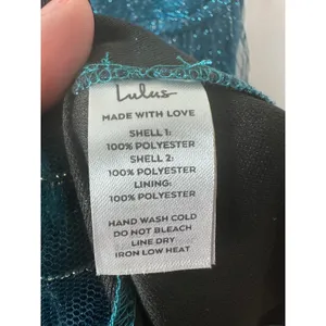 Lulus Sensationally Sparkly Dark Teal Green Lurex Maxi Dress Women's S mermaid thumbnail 8