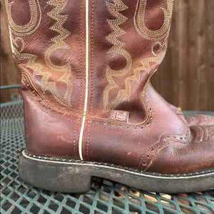 Justin Boots Gypsy Womens Brown Leather Cowgirl Western Boot Round Toe 7B Country thumbnail 14