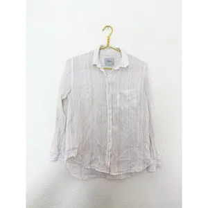Rails Charli Shirt Size XS Oahu Stripe Metallic Linen Lightweight Button Down thumbnail 4
