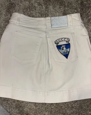 Gucci White Jean Skirt thumbnail 1