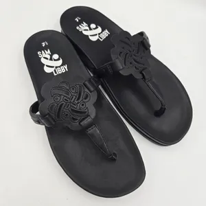Sam & Libby Flip Flops Womens Size 7.5 Black Alexandra Thongs Summer Whimsygoth thumbnail 9