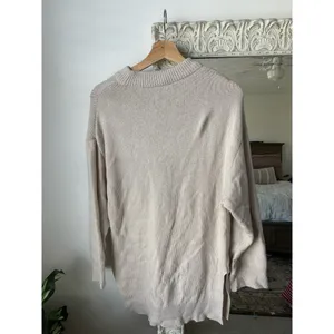 Zara Oversized Neutral Sweater Top thumbnail 5