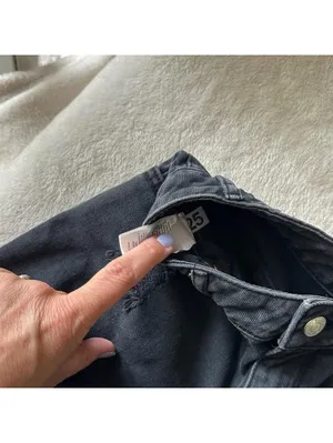 PACSUN Black Distressed Denim Shorts Size 25 thumbnail 4