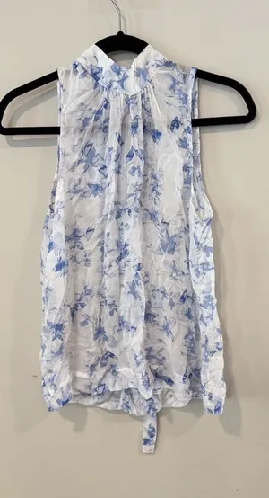 Revolve Bella Dahl Tie Back Halter Sheer Top Size Small a1610 thumbnail 1