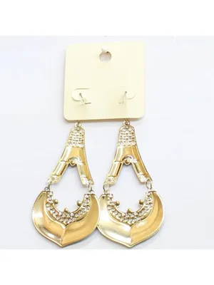 NWT Melody Womens Fashion Teardrop Enamel Filigree Earrings Gold / Blue 3.5" thumbnail 2