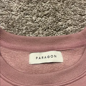 Paragon FitWear Women’s Fleece Lined Cropped‎ Dusty Pink Crewneck Sweatshirt thumbnail 4