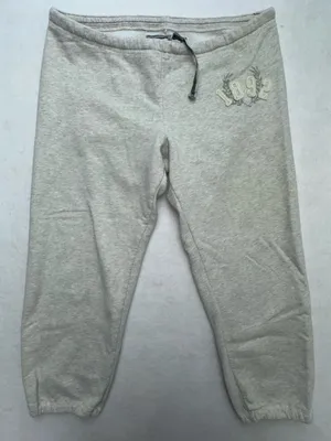 VTG Y2K Abercrombie & Fitch Sweatpants Gray Spellout Back Logo Joggers Large thumbnail 1