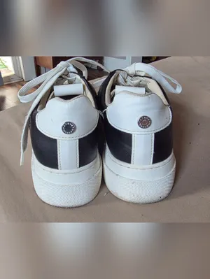 Steve Madden Ledge Leather platform sneakers black white colorblock design 8.5 thumbnail 5