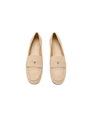 NWT Michael Michael Kors Womens Jennings Suede Loafer 40S6JNFP1S Khaki Brown 9M thumbnail 2