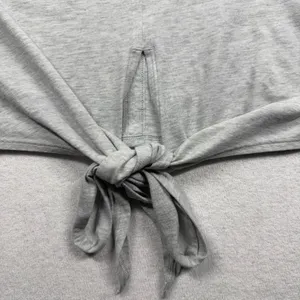 Lululemon Turn to Tie Tank Women’s Size 10 Light Gray Pima Cotton Cropped Tank thumbnail 3