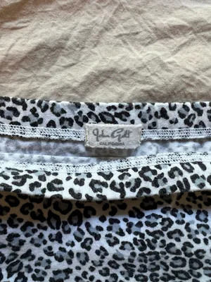 Brandy Melville White and black leopard print biker shorts thumbnail 2