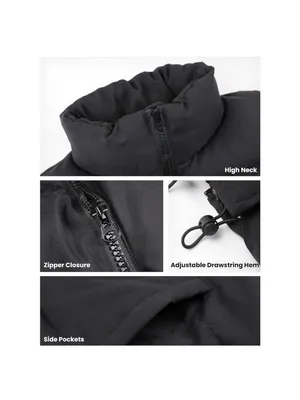 Black Puffer Vest Women Sleeveless Jacket thumbnail 3