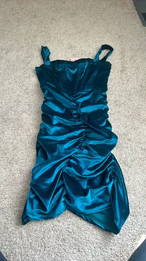 Micas Teal Blue Dress thumbnail 2