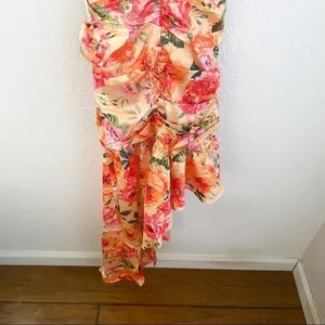 For Love & Lemons Versilla Floral Satin Hi-Lo Dress XS NWT‎ thumbnail 12