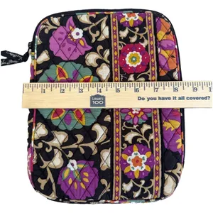 Vera Bradley Rhythm and Blues Quilted Tablet Sleeve Case Floral Purple thumbnail 6