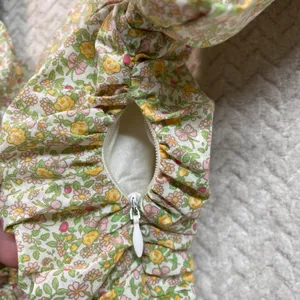 Tuckernuck Hyacinth House Yellow Green Floral Cottagecore Midi Dress‎ XXS - flaw thumbnail 9