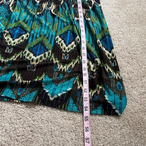 Alyn Paige Teal & Black Geo Print Maxi Dress. Size Large thumbnail 7