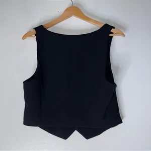 Wilfred Scoop Neck Button Down Best Black‎ Size 10 thumbnail 2