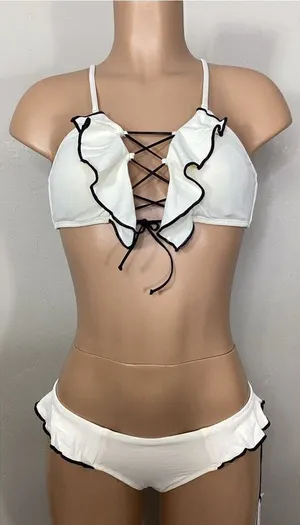 New. Robin Piccone ivory bikini. XXS/XS. Retails $189 thumbnail 1