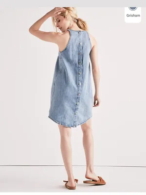 Lucky Brand Snap Back Denim Dress size small thumbnail 3