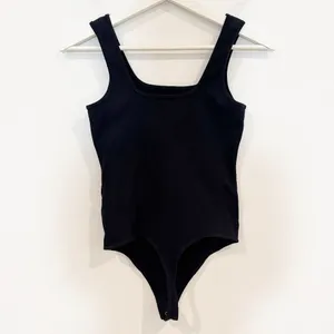 Abercrombie Bodysuit Size S Black Ribbed Square Neck Sleeveless Tank Top Capsule thumbnail 6