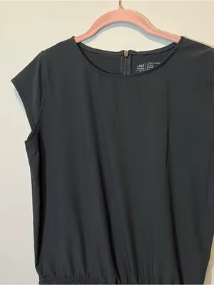 Albion Fit Black‎ Jogger Jumpsuit Travel Lounge Athleisure Pockets Small thumbnail 3