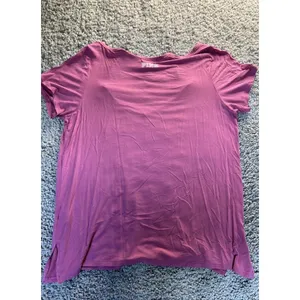 PINK Victoria's Secret Women's L Pink Cutout Strappy V-Neck T-Shirt thumbnail 3