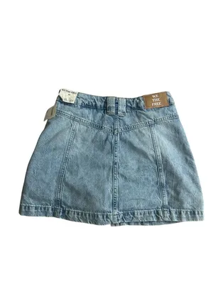 FREE PEOPLE Light Blue We The Free Denim Skort Size 27 NEW NWT thumbnail 3