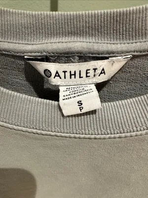 Athleta Gray Crewneck Pullover Sweatshirt thumbnail 2