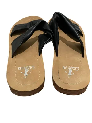 Corkys Twisted Double Strap Slide Sandals Black Womens Size 10 Casual Comfort thumbnail 6