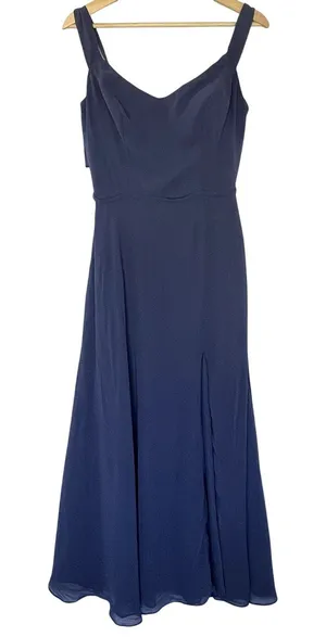 Kennedy Blue indigo full length maxi dress women's size 6 formal‎ bridesmaid thumbnail 1